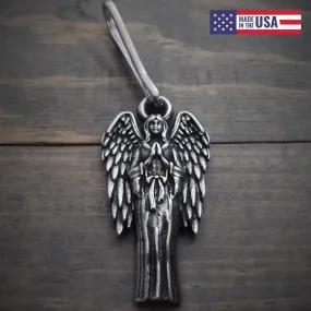 Angel Motorcycle Guardian Zipper Pull