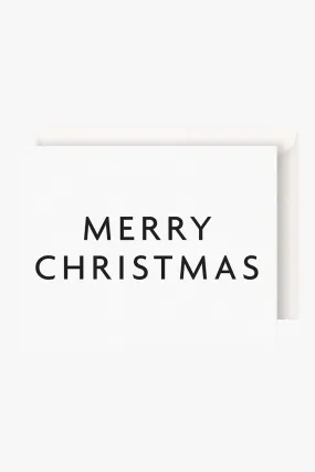 Black White Merry Christmas Greeting Card