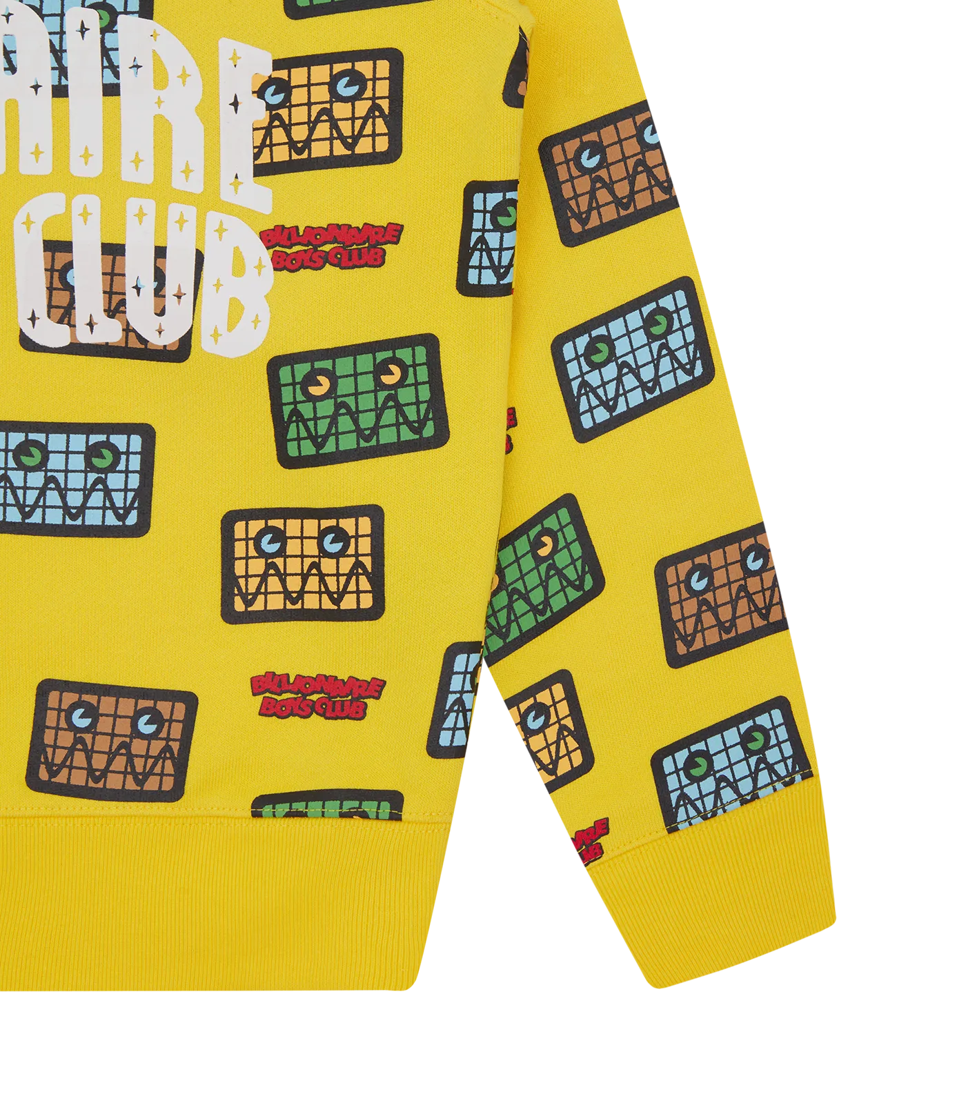 KIDS JUMBLE ROBOT A/O PRINT ARCH LOGO CREWNECK - YELLOW