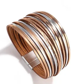 'Simple' Wide Cuff Bracelet - bronze