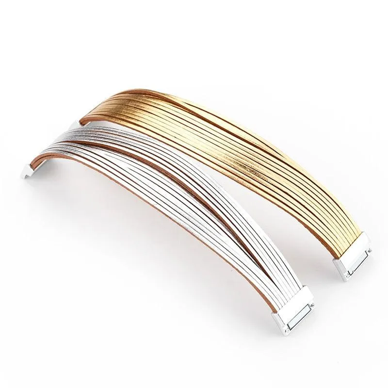 'Simple' Wide Cuff Bracelet - gold