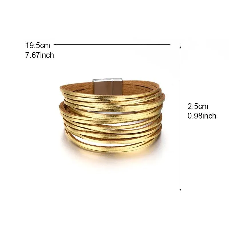 'Simple' Wide Cuff Bracelet - gold